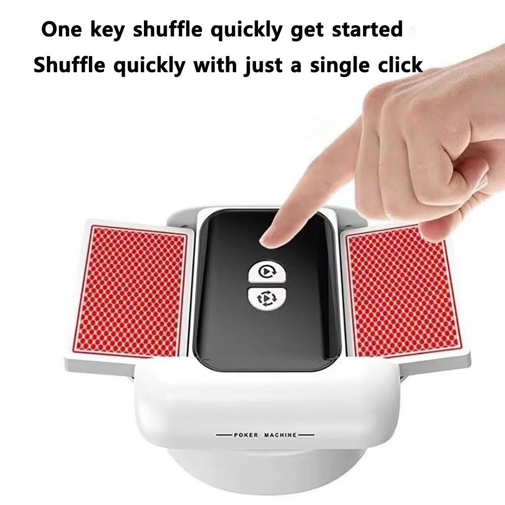 Electro Gadgets - Máquina mezcladora de cartas automática recargable,