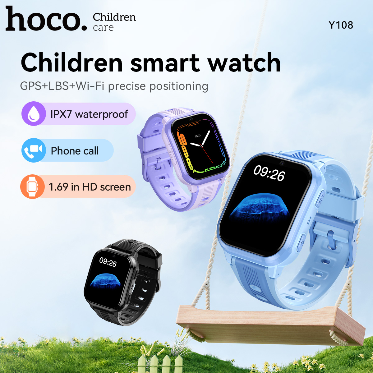 Smart Watch Kids - Reloj inteligente HOCO Y108 con pantalla