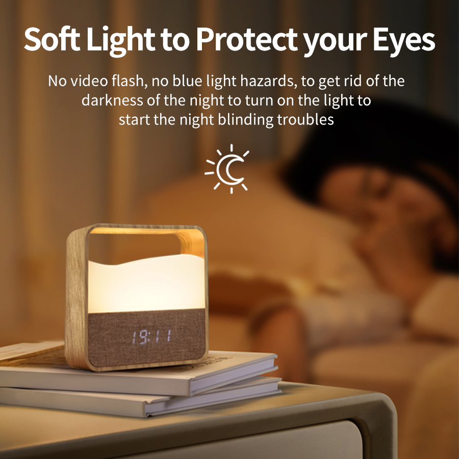 Luz nocturna LED con reloj, re - Digital Alarm Clock reseña y precio