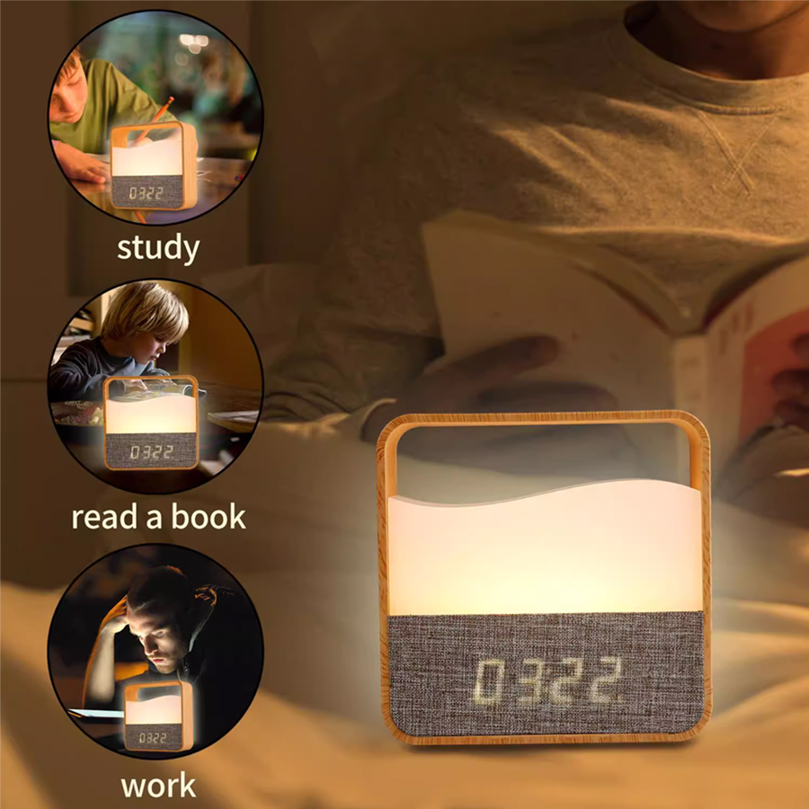 Luz nocturna LED con reloj, re - Digital Alarm Clock reseña y precio