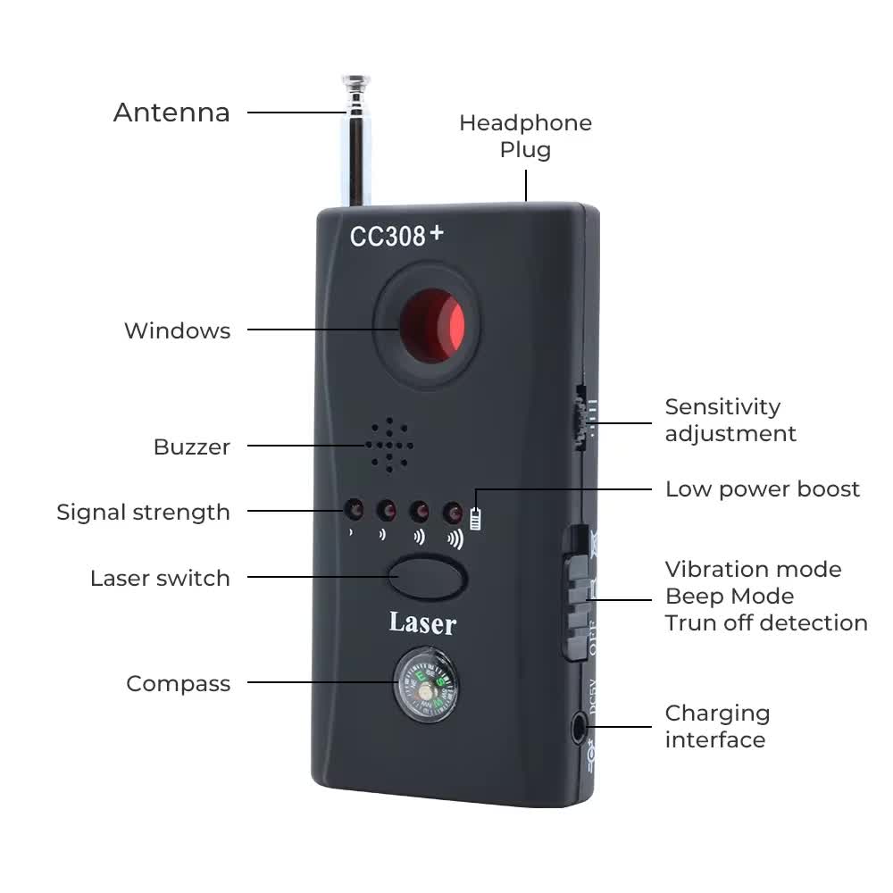 CC308 Detector de cámara ocult - Electronics Gadgets Sale reseña y precio