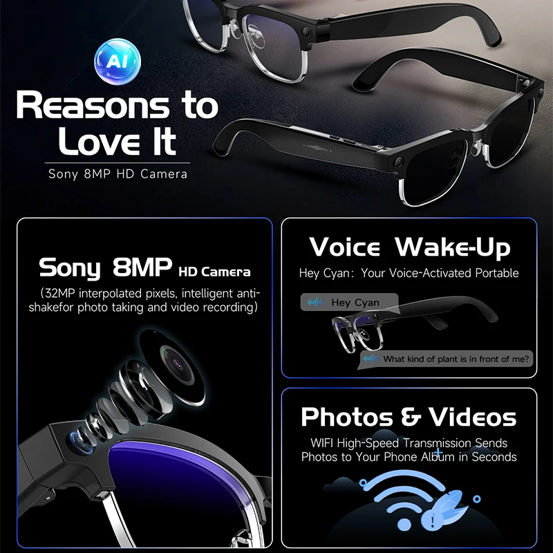 W630 HeyCyan Gafas Inteligente - Digital Alarm Clock reseña y precio