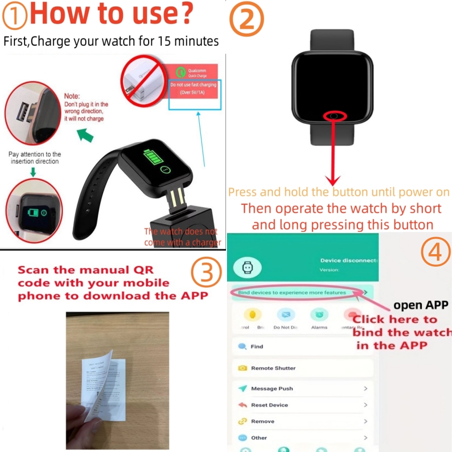 Reloj inteligente Y68 D20 para - Smart Watch Kids reseña y precio