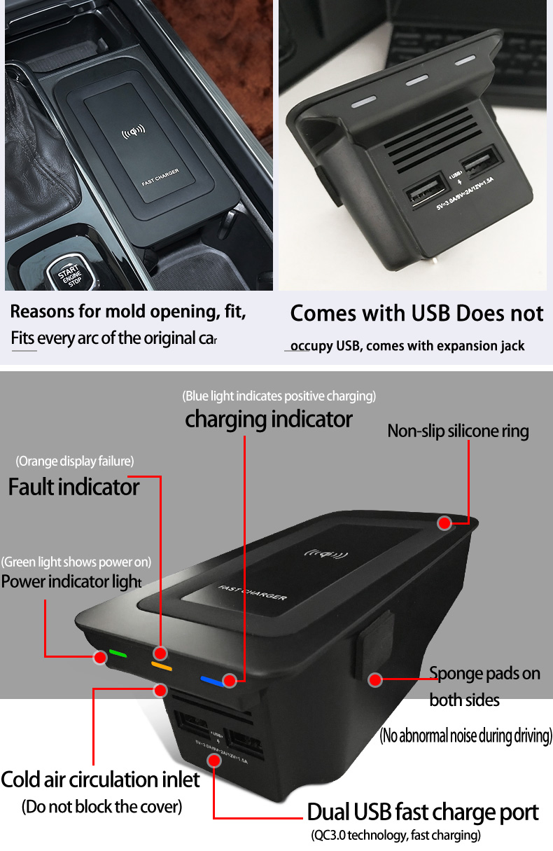 Cargador inalámbrico de 15w pa - Wireless Phone Charger Pad reseña y precio