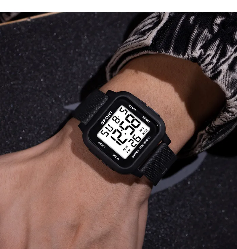 Reloj Deportivo Negro para Hom - Digital Alarm Clock reseña y precio